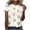 #235-White, variant on Women's Loose Fit Multi-Design Easter Bunny Print Crew Neck Short Sleeve Top - Festive Casual Spring Graphic T-Shirt Gifts