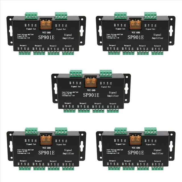 5X SP901E LED Pixel WS2812B WS2811 Repetidor de Amplificador de SeñAl SPI para WS2813 SK6812 WS2815 WS2801 SK9822 Etc el RGB