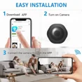 thumbnail image 3 of Minicámara 4K 1080p HD Wifi, cámara web IP inteligente para el hogar, vigilancia remota, microvideocámara portátil, visión nocturna, Invisible, 3 of 4