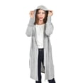 thumbnail image 4 of Cardigan largo con capucha Roman Fashion /Juvenil, 0877 (Gris) gris G, 4 of 5