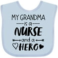 thumbnail image 3 of Inktastic My Grandma is a Nurse and a Hero Boys or Girls Baby Bib, 3 of 4