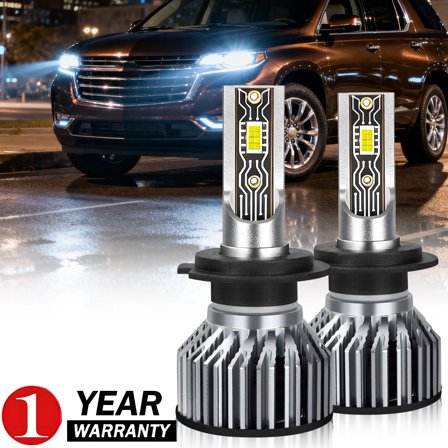 For Chevy Traverse 2013-2016 LED Headlight Kit, Super Bright, H7 High Beam, Plug & Play, 2-Pack