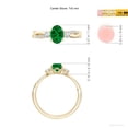 thumbnail image 5 of ANGARA Lab Grown Three Stone Oval Emerald & Diamond Engagement Ring for Women in 14K Yellow Gold (Size-7x5mm) | May Birthstone, Birthday, Anniversary, Jewelry Gift for Women | Lab-Grown Emerald Ring, 5 of 8