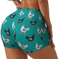 thumbnail image 2 of Naloa Funny Chicken Biker Shorts for Women Seamless Scrunch Short Women’s Yoga Shorts for Gym Running Sport Shorts - Medium, 2 of 9