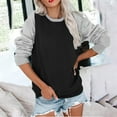 thumbnail image 3 of MeetoTime Sweat-Shirt pour Femmes Mode Automne Manches Longues Col Rond Ample avec Poche, 3 of 5