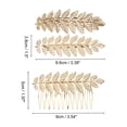 thumbnail image 4 of Unique Bargains 1 Pc Hair Barrettes Grace Leaf Pattern Set Barrette Clip Gold Tone, 4 of 5