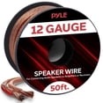 thumbnail image 1 of Cable de altavoz Pyle, calibre 12, 50 pies, cable de cobre en bobina para conectar audio estéreo a u, 1 of 7
