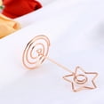 thumbnail image 6 of Raindrops 10Pcs Rose Gold Table Number Holders with Five-pointed Star for Wedding, 6 of 8