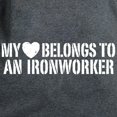 thumbnail image 3 of CafePress - My Heart Belongs To An Ironworker Women's Dark T S - Women's Traditional Fit Dark T-Shirt, 3 of 4