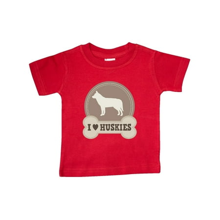 

Inktastic Husky Dog Gift I Love Huskies Gift Baby Boy or Baby Girl T-Shirt