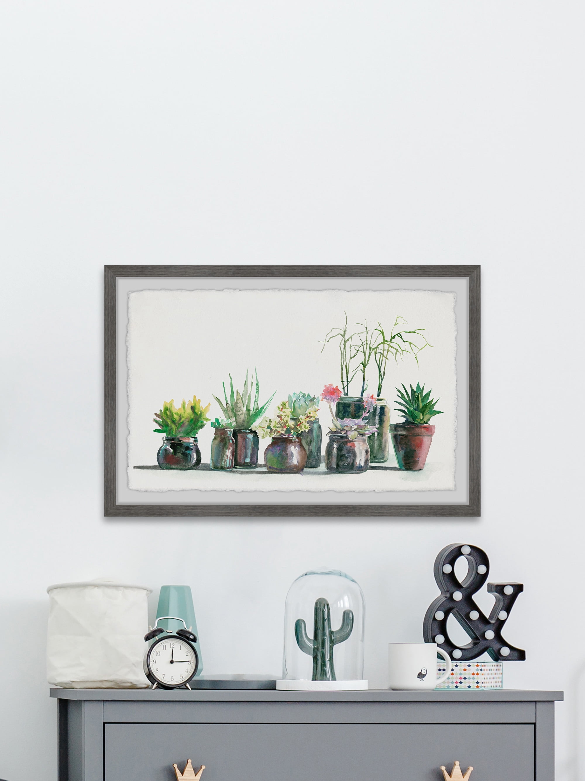 Marmont Hill Garden Jars Framed Wall Art