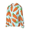 thumbnail image 2 of Sigee Cartoon Carrot Print UPF50+ Men's Sun Protection Hoodie Shirt SPF UV Shirt Long Sleeve Fishing Outdoor Lightweight, S-3XL, 2 of 9