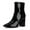 Black, variant on Pennysue Women's Block Heel Ankle Boots WhiteMid Calf GoGo Boots 8M