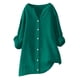 thumbnail image 4 of Vestidos Casuales Para Mujer, Blusas De Mujer De Moda Blusa de verano para mujer con cuello en V, manga larga, botones sueltos y lino, 4 of 7