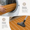 thumbnail image 6 of Entryway Rug 2'x3', Geometric Stripes Orange Kitchen Runner Rugs Non-Slip Carpet Mats, Polka Dots Abstract Retro Bedside Rugs Runners Washable Floor Carpet for Bathroom Laundry Room, 6 of 7