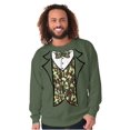 thumbnail image 3 of Camouflage Faux Three Piece Tuxedo Men's Big & Tall Crewneck Sweatshirt Brisco Brands 2X, 3 of 5