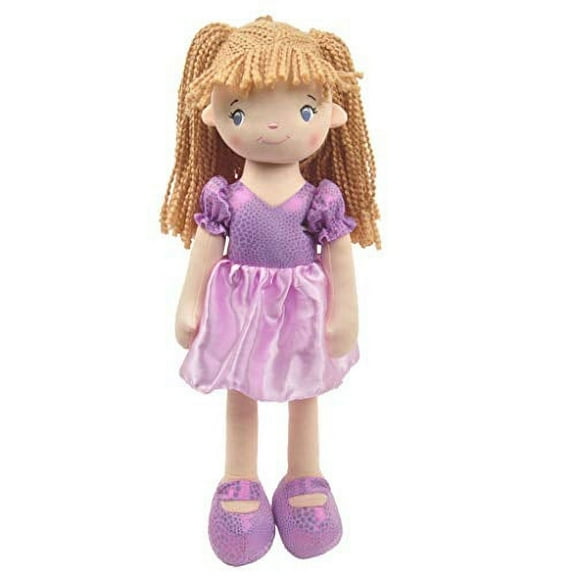 Linzy Toys, Addy Rag Doll, Soft Plush Doll 18', Purple (89045-2)