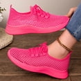 thumbnail image 6 of Women's Breathable Mesh Walking Shoes Lightweight Soft Casual Sneakers Comfortable Non Slip for Outdoor Daily Wear Travel Fitness（Red，Size 8), 6 of 8