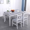 thumbnail image 2 of unbrand 5-Pieces Dining Table Set, Kitchen Table and Chairs for 4, Kitchen Dining Room Table Set for Home, Restaurant, Grey&White, 2 of 7