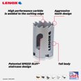 thumbnail image 2 of Lenox Speed Slot LXAH3138 Hole Saw, 1-3/8 in Dia, Carbide Cutting Edge, 2 of 6