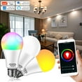 thumbnail image 4 of Tignapoo Ampoule LED RGB Intelligente avec Contrôle Vocal et Fonction de Gradation - Base E27, 10W/15W, Température de Couleur Réglable (2700K-6500K) - Compatible avec Tuya/Smart Life et Google/Alexa, 4 of 6