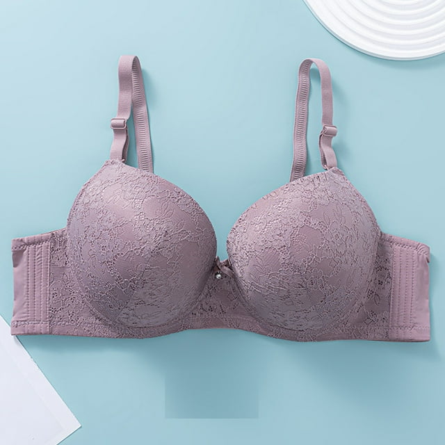 Weiqiqre Bras for Women Back Fat Smoothing Bra Lace Underwire Full Coverage Padded Bras with Support