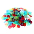thumbnail image 3 of Miangastore 250 Pcs 19MM Counting Chips Transparent Color Plastic Round Slices Bingo Chips Plastic Markers Kids Classroom Learning Toy Games Accessory (Random Color), 3 of 8