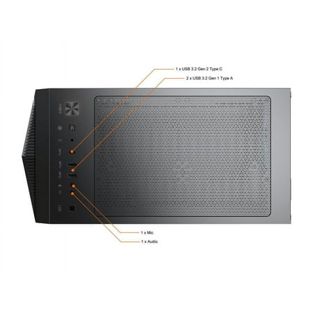 MSI - MPG GUNGNIR 110R ATX Mid-Tower Case - Black