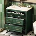 thumbnail image 2 of 30'' Bathroom Vanity with Three - hole Ceramic Sink and Drawers / High - Quality Storage in Bathroom Space, 2 of 7