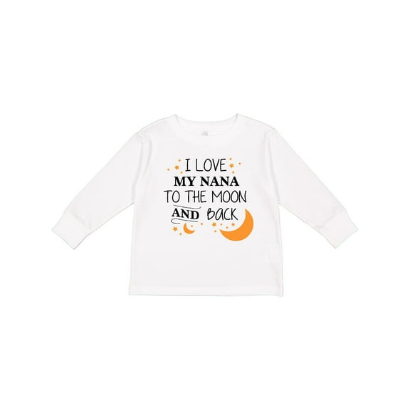 Inktastic I Love My Nana to the Moon and Back Boys or Girls Long Sleeve Toddler T-Shirt