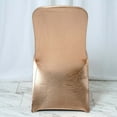 thumbnail image 2 of Efavormart One Pcs Metallic Glittering Shiny Premium Spandex Banquet Chair Cover for Wedding Party Banquet Catering - Rose Gold, 2 of 11