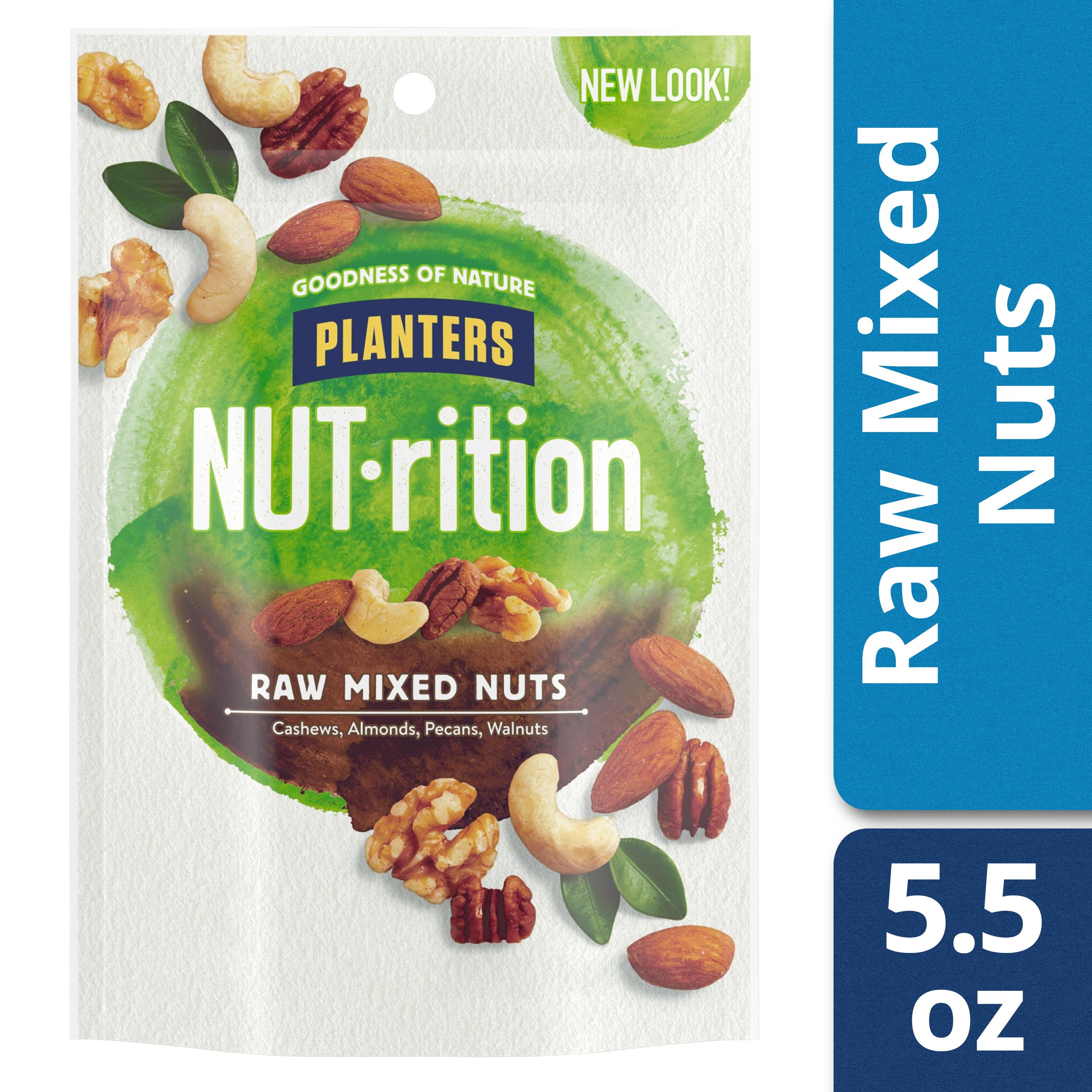 Planters NUTrition Raw Mixed Nuts, 5.5 oz Resealable Bag