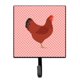 thumbnail image 1 of ""Caroline'S Treasures New Hampshire Red Chicken Pink Check Gancho De Pared Pequeño Multicolor"", 1 of 1