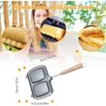 thumbnail image 4 of Sandwich Maker - Toaster - Double-Sided Frying Pan - Breakfast Maker - Grill - Sandwich Plate - Grey - With Wooden Handle - Aluminum Alloy - Non-stick Coating - Removable - 20*16.5 cm - For Breakfast, 4 of 4