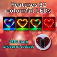 thumbnail image 3 of Proyecto de soldadura LED en forma de corazón para estudiantes principiantes. Kit electrónico de bricolaje con LED RGB. Regalo para tu pareja., 3 of 8