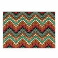 thumbnail image 1 of Tribal Cutting Board, Hand Paint Zigzag Pattern Effects Brushstrokes, Decorative Tempered Glass Cutting and Serving Board, Small Size, Sea Green Marigold, by Ambesonne, 1 of 1