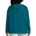 thumbnail image 2 of Just My Size Women's Plus Size French Terry Hoodie with Lace-up Collar, 2 of 5