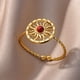 thumbnail image 3 of Anillos de piedra de ópalo de acero inoxidable para mujer, chapado en oro, sol, estrella, boda, pareja, anillo ajustable, joyería estética, envío gratis, 3 of 4