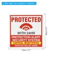 thumbnail image 2 of Uxcell Protected With 24hr Sign Home Business Security Alarm Warning Sign 10 Pack, 2 of 5