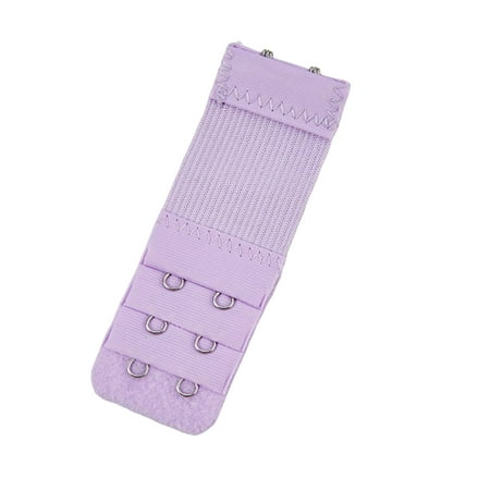 

TureClos Extension Strap Bra Extender Breathable Buckle 2 Hooks Intimate Women Stretchy Adjustable Replacement 3 Rows Underwear light purple