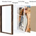 thumbnail image 2 of Vittanly 12x16 Picture Frame, Display Pictures 11x14 with Mat or 12x16 without Mat, Premium Material with Shatter Resistant Plexiglass, Poster Frame for Wall Display, Rustic Brown, 1 Pack, 2 of 6