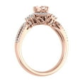 thumbnail image 2 of 3/4 Carat White Natural Diamond and Marquise Shaped Morganite Color Stone Engagement Ring in 14K Rose Gold (Ring Size 6.5) (SI1-SI2 Clarity), 2 of 5