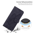 thumbnail image 6 of For Google Pixel 7 5G 6.3" Large Butterfly Pattern Embossed Strong Magnetic Attachment/Closure, Card Slots/Pocket, PU Leather Flip Wallet Case ﻿,Black,For Pixel 7 5G, 6 of 6