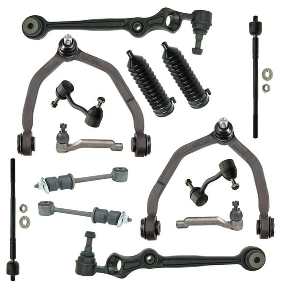 14 Pc Upper & Lower Control Arm Front & Rear Sway Bars Tie Rod Ends Bellow Boots Suspension Kit Fits select: 1993-1997 FORD THUNDERBIRD, 1993-1997 MERCURY COUGAR