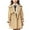 #0102-Khaki, variant on Favoffer Girls' British Style Trench Coat Ruffled Lapel Adjustable Cuff Drawstring Waist Fall/Winter Mid-Length Outerwear for Daily Uniform Playdates Formal Events Toddler 3-12Y