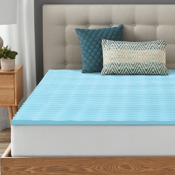 Mainstays 1 5 Memory Foam Mattress Topper King Walmart Com