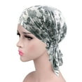thumbnail image 2 of Ausyst Hats Clearance! Women India Muslim Elastic Turban Print Cotton Hat Head Scarf Wrap, 2 of 2