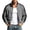 Gray, variant on Men's Bomber Jacket Vintage Mock Neck Cropped Waffle Coat Zip Up Patchwork Versatile Baseball Jacket with Pockets