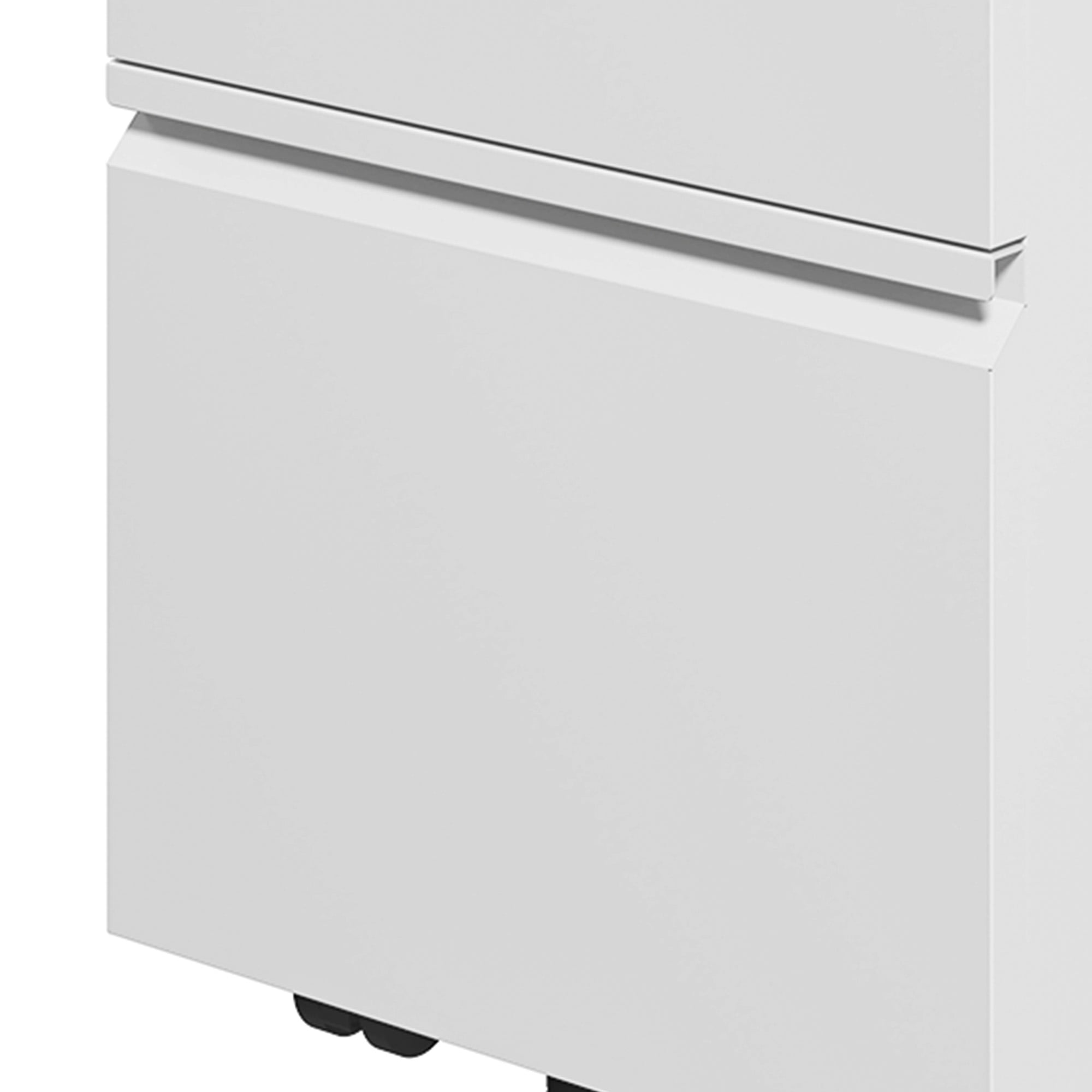 Uforic 2 Drawer File Cabinet with Lock, 20'' Deep Office Vertical Files, Mobile Metal Filing Cabinet,Rolling File Cabinets for Letters/Legal/A4 Size,White