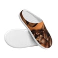 thumbnail image 3 of Fotbe Coffee Beans Pattern Women's Fuzzy Curly Fur Memory Foam Loafer Slippers Indoor Outdoor Slippers Winter Home Shoes-37/38, 3 of 7